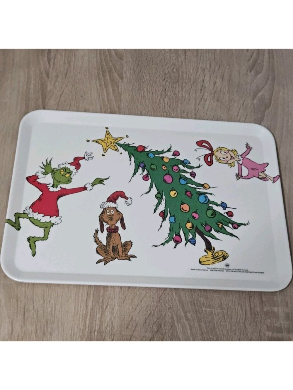 How The Grinch Stole Christmas Whoville Holiday Christmas Serving Tray Plastic